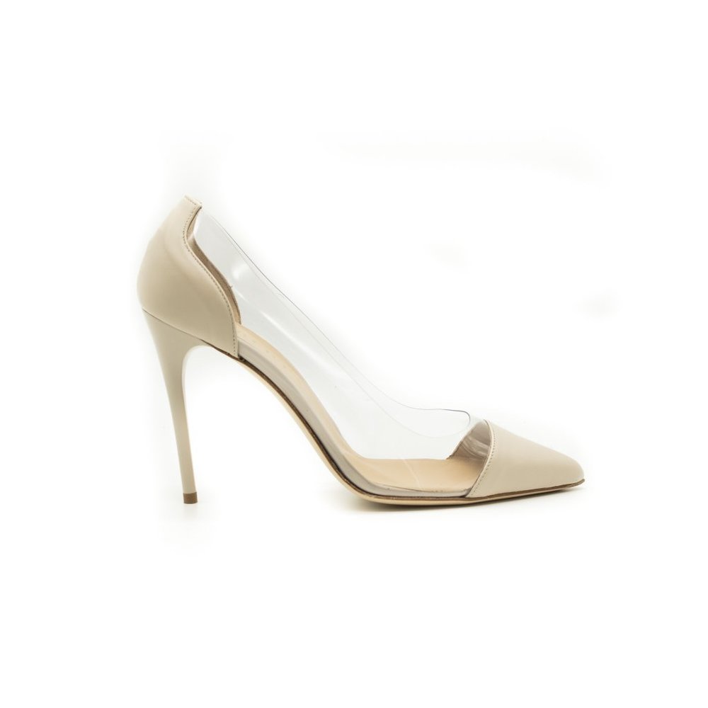 Made In Italy Nappa Clear Stiletto Heels